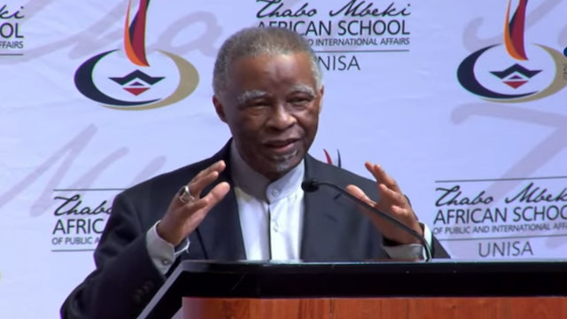 Thabo Mvuyelwa Mbeki Speaking at Thabo Mbeki African School of Public and International Affairs  in Pretoria, South Africa on March 13, 2024