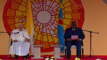 Pope Francis Welcome in Kinshasa, DRC by Felix Tshisekedi on Jan 31, 2023